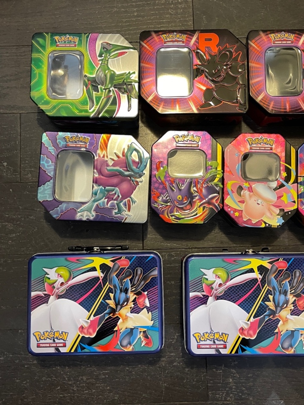 LOT OF 12 Pokemon TCG Empty Tins Collector Chest Lunch Box Mini Tin Storage - Picture 3 of 10